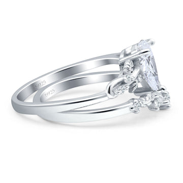 Two Piece Pear Ring